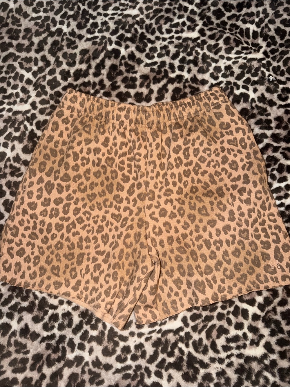 Leopard Print Women’s Shorts - Tan